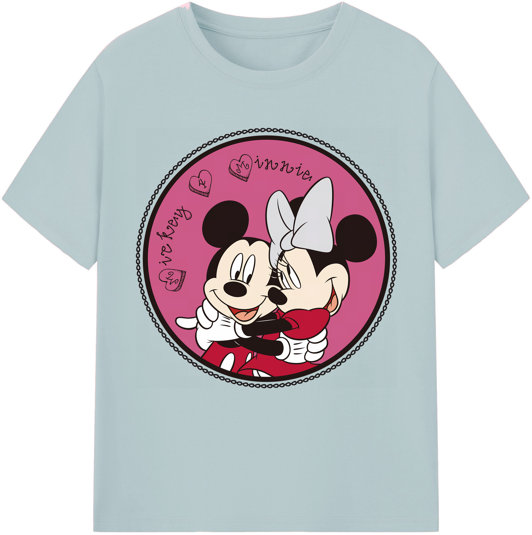 （画像用） ミッキーマウス Mickey Mouse 綿100％半袖Tシャツ（フロントプリント）